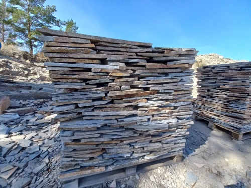 Плитняк златолит серебристый для фасада купить в Невьянске