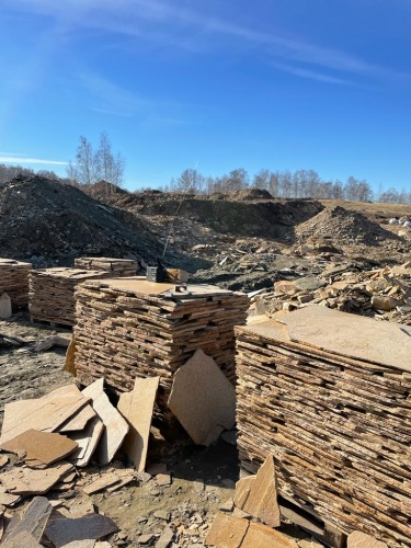 Плитняк златолит жёлтый золотистый для фасада 1,5-3см купить в Невьянске